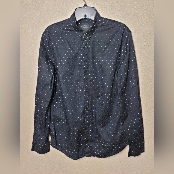 A/X Armani Exchange Other - AX Armani Exchange Mens Black  Long Sleeve Button Up Shirt Sz S
